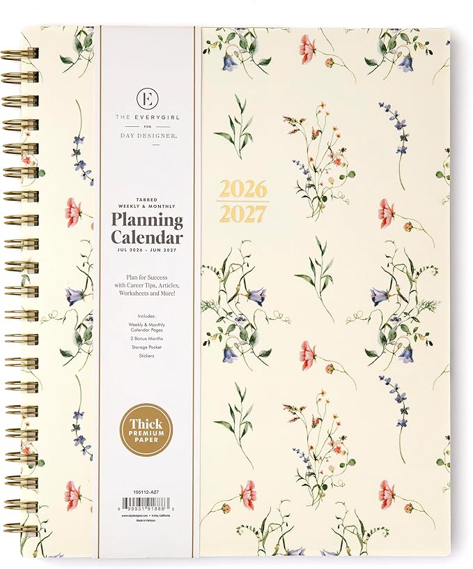 Blue Sky 2026-2027 Weekly & Monthly Academic Planner, 8.5"x11", Marisa
