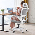 TRALT Office Chair Ergonomic Desk Chair - Gaming Chair with Lumbar Support | 330 LBS Home Office Desk Chairs with Headrest, Reading Chair with Flip-up Armrests, Comfortable Computer Chairs (1, Grey)