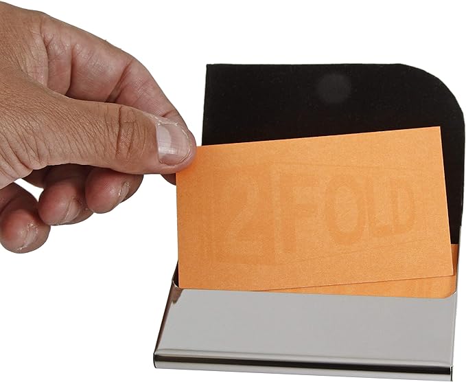 2Fold Business Check Binder 7 Ring for 3-Up Business Size Checks with Extra Business Card Case - PU Leather Deluxe 7 Ring Checkbook Binder Portfolio with 600 Check Capacity and Storage