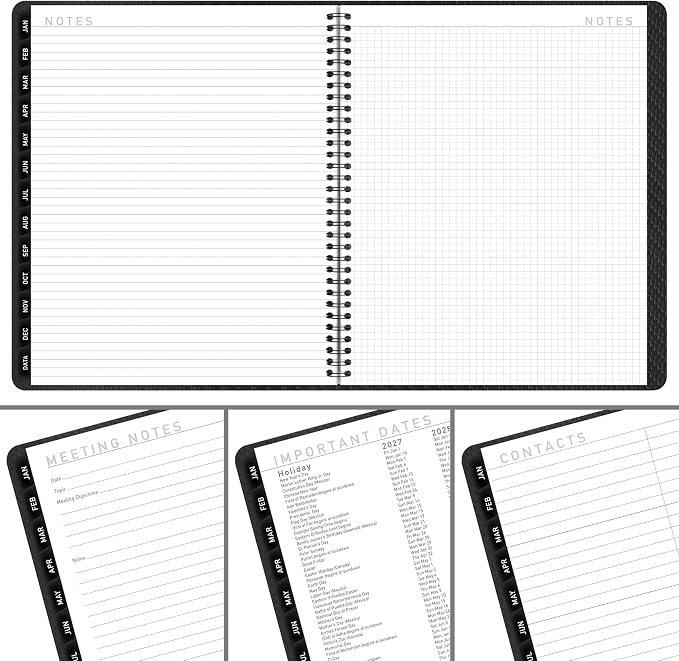 AT-A-GLANCE 2027 Planner, Monthly, 9" x 11", Contemporary, Charcoal (70260X4527)