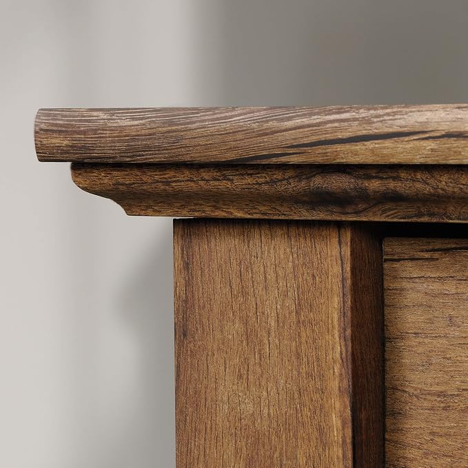Sauder Palladia Executive Desk, 29.5"D x 65.1"W x 29.61"H, Vintage Oak finish