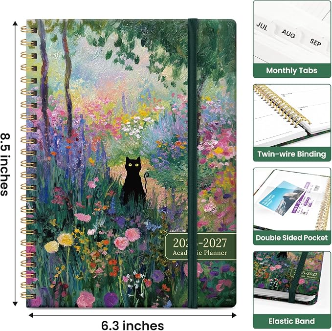 Planner 2026-2027, Monthly & Weekly Jul 2026-Jun 2027 Planner Calendar