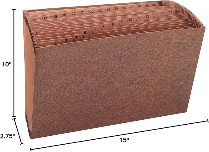 Smead TUFF Expanding File, Daily (1-31), 31 Pockets, Legal Size, Redrope-Printed Stock (70469)