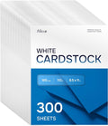 Cardstock Paper | 300 Pack, White Card Stock Printer Paper 8.5 x11, Heavyweight Thick, 110 lb, Premium Smooth Sheets and Printer Compatible - for Crafts, Cards, and Business
