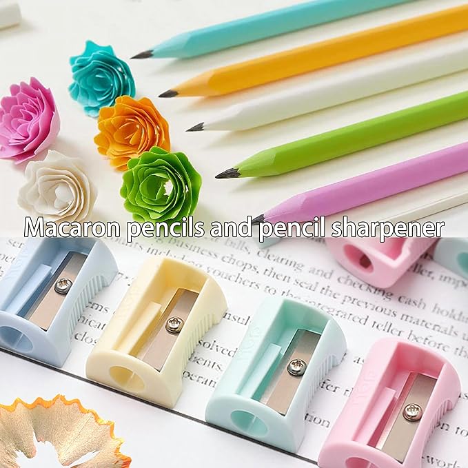56 PCS Aesthetic School Supplies with Large Pencil Case, 24 Double Brush Marker Pens, 5 Black Ink Gel Pens, 6 Macaron Pencils, 4 Sharpeners, Sticky Notes, Ruler, Erasers, Stationery Gift