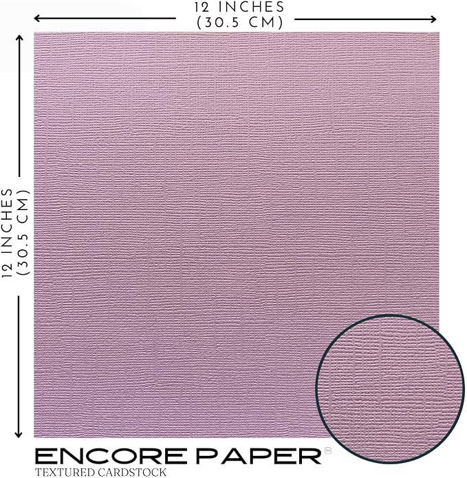 Lilac Lace—12x12 Textured Cardstock | 80lb Textured Purple Scrapbook Paper | Premium Cardstock for Cricut Cutting | 25 Sheets