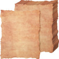 Harloon 100 Pcs Vintage Old Looking Cotton Watercolor Paper Cardstock Blank 200 GSM Thick Antiqued Deckle Edge Virgin Paper for Drawing Writing Printing Invitations Greeting (8.5x11 Inch)