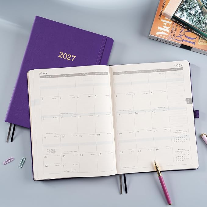 2027 planner weekly and monthly, Jan 2027 - Dec 2027, 9" x 11"