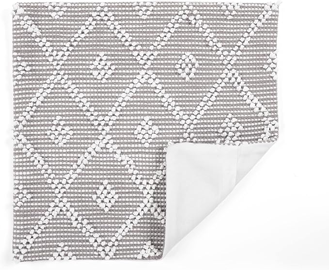 Lush Decor Adelyn Decorative Throw Pillow Cover, 20" W x 20" L, Light Gray - Square Pillow - Gray Diamond Pillow - Textured Pillows - Hygge Decor - Farmhouse Throw Pillows For Bed, Couch, Or Chair