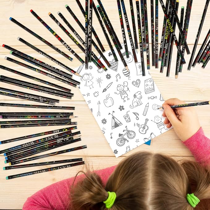 Pasimy 600 Pcs Reading Motivational Pencils Bulk Black Novelty Wooden Pencils with Eraser Classroom Inspirational Pen with Sayings for Kids Student Teacher School Reward Gifts Stationery Party