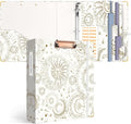 Ospelelf 3 Ring Binder, 2 Inch Letter Size (11" x 8.5") with 5 Tab Dividers, File Folder Labels and Low Profile Clipboards, Tarot Cards Binder for School and Office Supplies