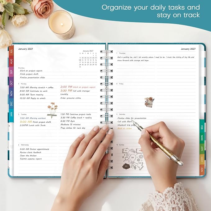Planner 2026-2027 Weekly & Monthly Academic Planner, 7.4" x 10.2"