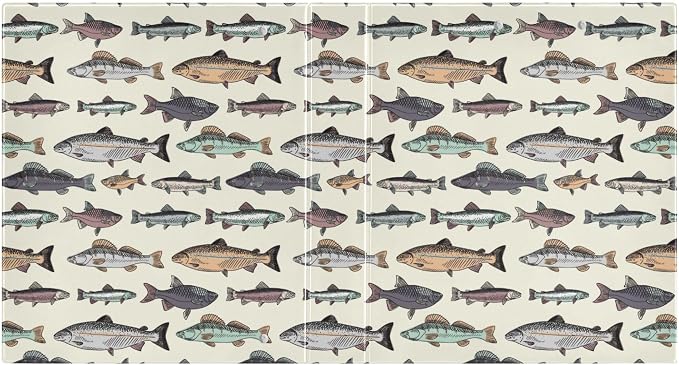 Sea Fish Round Ring Binders Ocean Creatures 3 Ring Clipboard Binder for Office School Work Supplies File Folder 200 Sheet Capacity