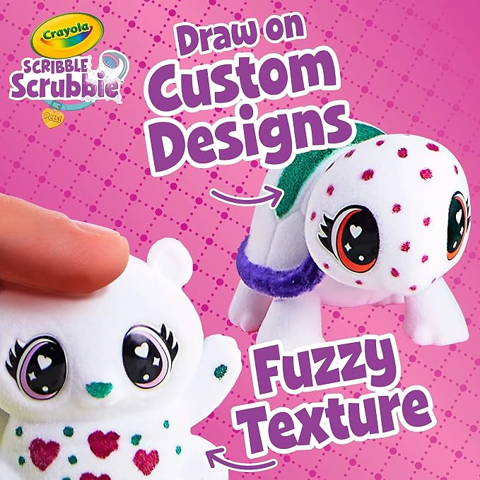 Crayola Scribble Scrubbie Pets Scented Spa, Animal Toy Playset, Includes Washable & Scented Markers, Gifts for Girls & Boys, Ages 3+ | Includes Washable & Scented Markers, Gifts for Girls & Boys, Ages 3+