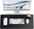 Satechi Vegan-Leather Desk Mat, Scratch and Water Resistant, Black | Large Mouse Pad, Ergonomic, Easy to Clean, 26.8 x 12.4 x 0.1 inches, for Office and Home