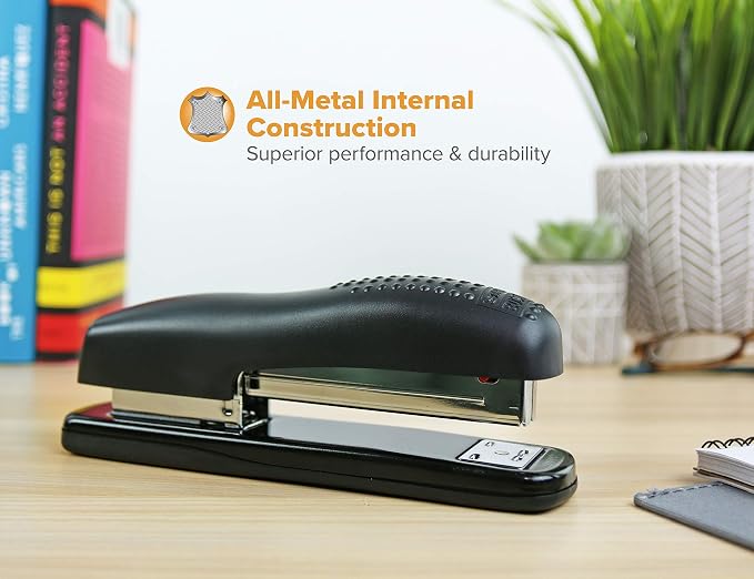 Bostitch Office Ergonomic 20 Sheet Desktop Stapler, Black, 2-Pack