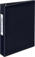 Avery Mini 3 Ring Binder, Holds 5.5" x 8.5" Paper, 1" Round Rings, 175-Sheet Capacity, 1.4" Wide Spine, Label Holder, 1 Black Binder, Great for Home, Office, School Supplies & More (27257) (Pack of 6)