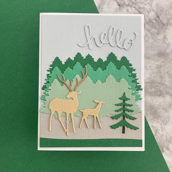 Forest Green—12x12 Textured Cardstock | 80lb Textured Green Scrapbook Paper | Premium Cardstock for Cricut Cutting | 25 Sheets
