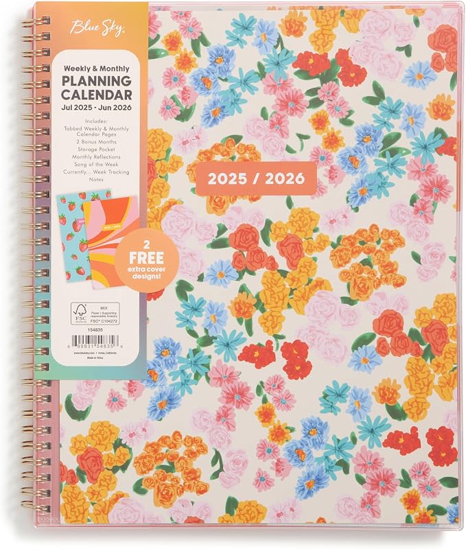 Blue Sky Gen Z 2025-2026 Weekly & Monthly Academic Planner, 8.5"x11" Gladys