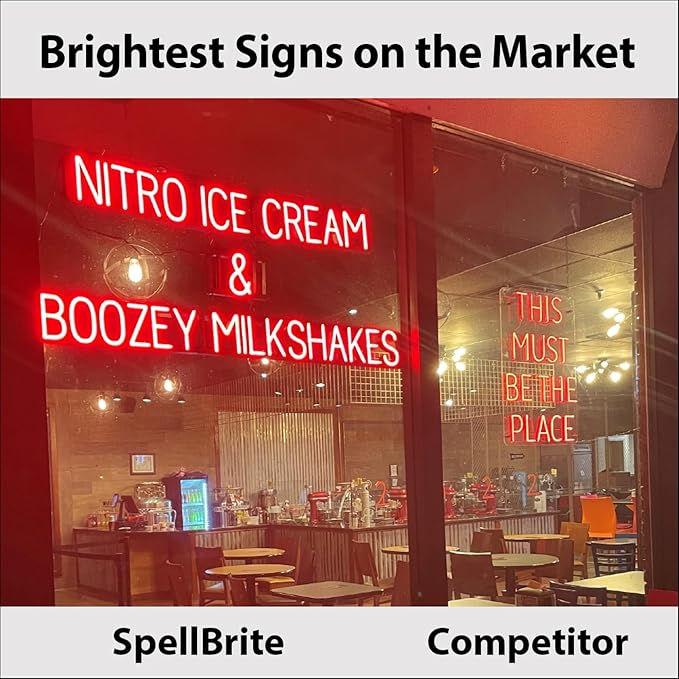 SpellBrite ELEVATOR Sign | Directional Sign with Neon Look, Red LED Light Source | 31.1" x 6.3"