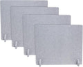 Planche Acoustic Freestanding Desk Divider - Noise Reducing Desk Privacy Panel - Library & Office Furniture Partition - Workstations Shield Barrier - Instant Wall Desk 20" H x 24" W (4 Pack, Stone)