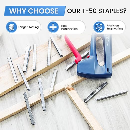 meite T-50 Stainless Steel Staples Marine, 3/8 Inch Heavy Duty Staples for Staple Gun - 1512 Counts, 20 Gauge 3/8 Inch Crown T-50 Upholstery Staple for Marine Applications
