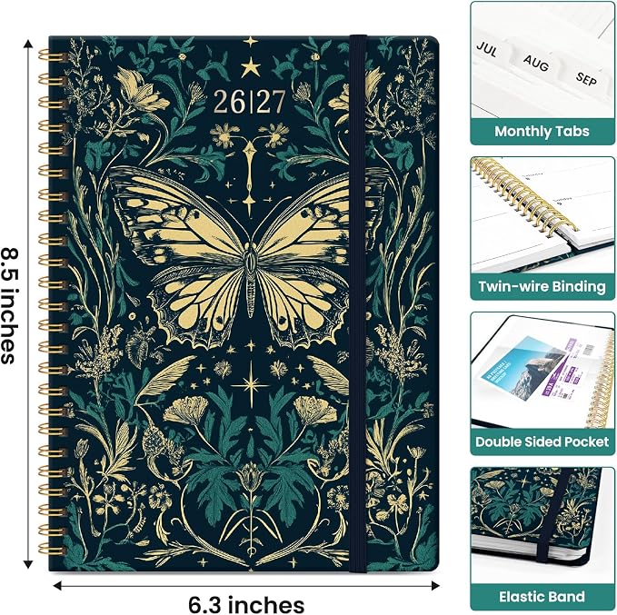 Academic Planner 2026-2027, Jul 2026-Jun 2027 Monthly & Weekly Planner