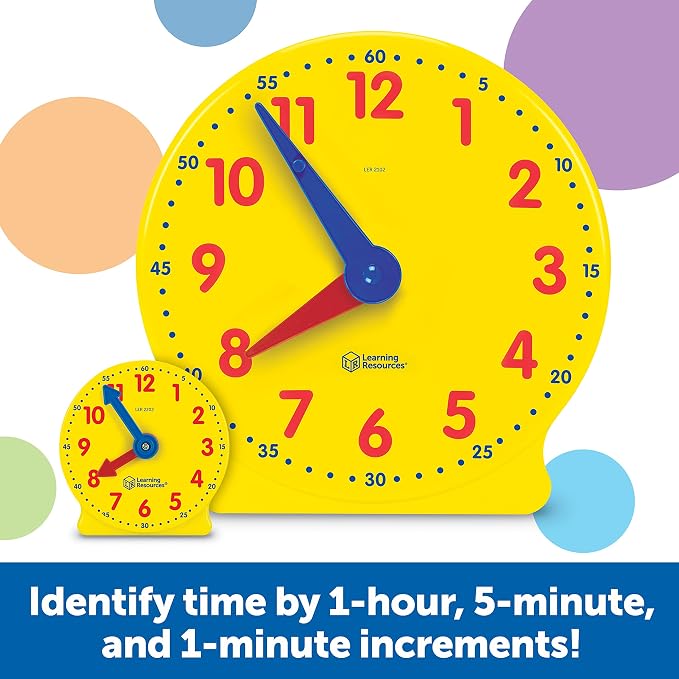 Learning Resources Big Time Classroom Clock Kit