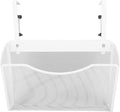 Asixxsix Under Desk Drawer, Desk Side Storage, Hanging Desk Organizer, Clamp On Desk Organizer, Mesh Metal Desk Drawer, Side Desk Organizer for Office and Home (White)