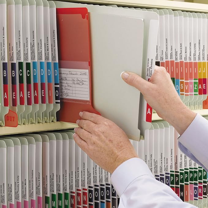 Smead End Tab Pressboard Fastener File Folder with SafeSHIELD Fasteners, 2 Fasteners, 3" Expansion, Letter Size, Gray/Green, 25 per Box (34725)