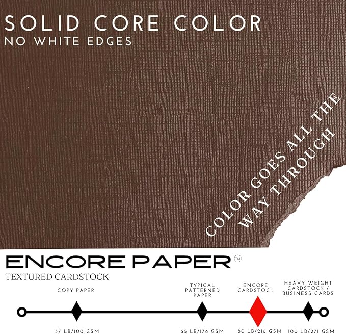 Portabella—12x12 Textured Cardstock | 80lb Textured Brown Scrapbook Paper | Premium Cardstock for Cricut Cutting | 25 Sheets
