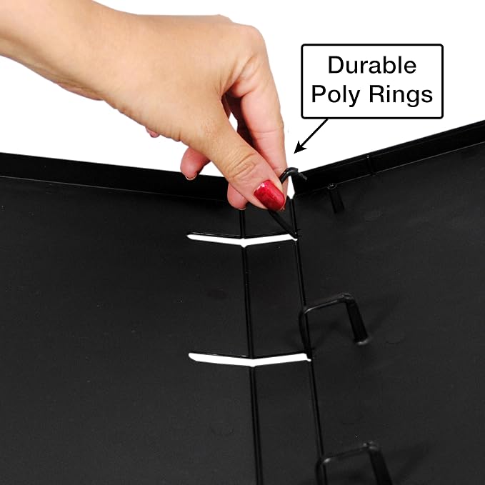 UniKeep 3 Ring View Binder - Binder Case is Fully Enclosed - Available in White, Clear, or Black and in Different Spine Sizes (Pack of 3, Black, 1.0 Inch)