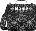 Custom White Black Spider Web Pattern 3 Ring Binder Bag 1.5 inch Personalized Name Binder Organizer 500 Sheet Documents Storage for School Office