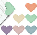Leather Heart Bookmarks - Winjeto 6 Pieces Cute Corner Page Book Marks for Teachers Students Book Reading Lovers, for School Office Home Supplies (Love（6pcs）)