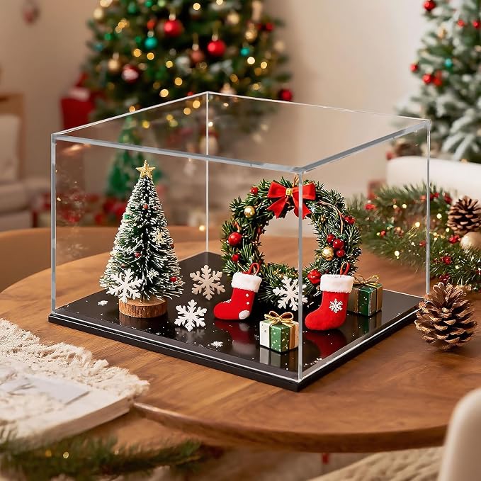 Clear Acrylic Display Case for Stationery & Toys, Dustproof Transparent Display Case for Collectibles, Action Figures, Pens, Markers, Building Blocks, Desktop Storage & Showcase
