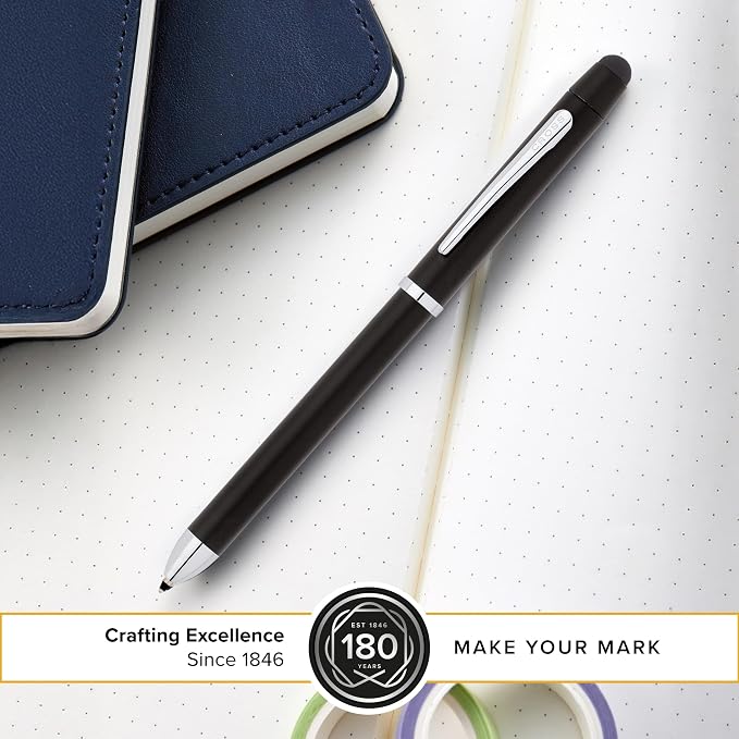 Cross Tech3+ Satin Black Multifunction Pen, Black Ink, Corporate Gift