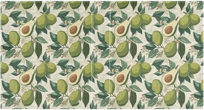 Avocado Palm Leaf 1.5 Inch 3 Round Ring Binders with Pocket Clip, Holds 200 Sheets Documents for Office Classroom Student Organization Hard d Ring Binders with Printed