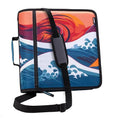 Case-it School Zipper Binder | 3-Inch O-Rings | 600-Sheet | D-146 Wave | Mighty Zip Tab, 5-Subject Expanding File Folder, Multiple Pockets, Storage Organizer, Shoulder Strap, Office