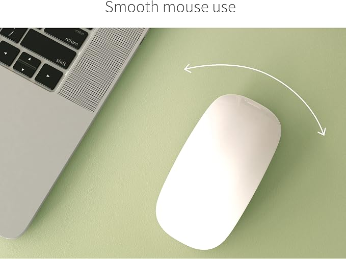 RENMTURE Dual-Sided Mouse Pad, Natural Cork & PU Leather Large Desk Pad for Office and Home Work, Desk Protector Non-Slip, Waterproof, Easy Clean (Light Green, 32"x16")