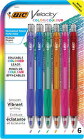 BIC Velocity Colored Lead Mechanical Pencils, Medium Point, 0.7 mm, 6-Count