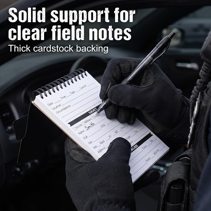 Field Equipt Police Incident Report Pocket Notepads, 5" x 3.5", 12 Pack