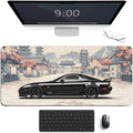 Car Large Mouse Pad Gaming Mousepad Rx7 Cool Black Sport Car JDM Japanese Desk Mat Big Mousepad Extended Keyboard Computer Pad 40X90cm