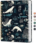 Taja Planner 2026-2027, Jul 2026-Jun 2027 Monthly & Weekly Calendar Planner | 6.3" x 8.5", Hardcover Academic Calendar, Teacher Student Agenda Book with Tabs, School Office Supplies, Secret Sea