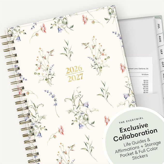 Blue Sky 2026-2027 Weekly & Monthly Academic Planner, 5"x8", Marisa
