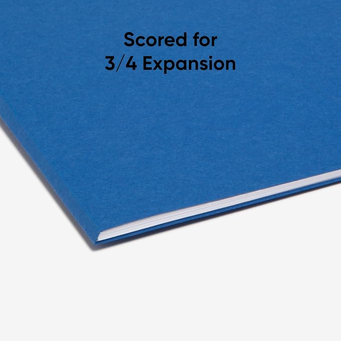Smead File Folder, 1/3-Cut Tab, Assorted Positions, Letter Size, Navy, 100 per Box (13193)