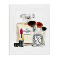 Fashion Makeup Perfume Lipstick Still Life, 30 x 40 Inch Canvas Wall Art | Stupell Industries · By Amanda Greenwood · Ready to hang · Fashion inspired decor · Made in USA
