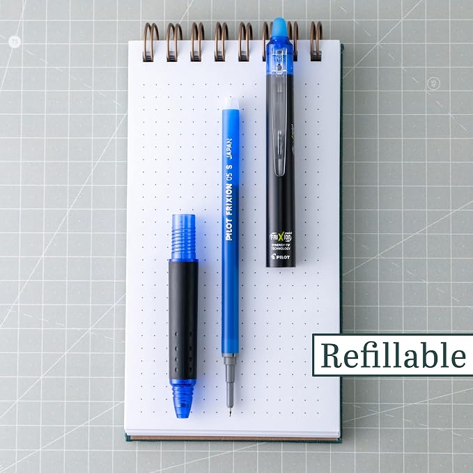 Pilot Pens, Extra Fine Point 0.5 mm, Pack of 12, Blue Ink