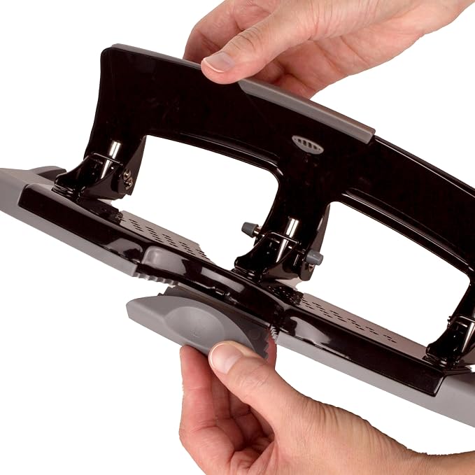Swingline 3 Hole Punch, 20 Sheet Capacity Three Hole Puncher 3 Ring, Paper Punch, SmartTouch Low Effort, Black & Silver (74133) (Pack of 6)