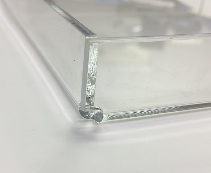 Clear Acrylic Organizer Tray, 6 x 6 Low-Profile Display & Vanity Tray – BPA-Free, Bathroom, Desk, Decor & Serving (Dry Use Only) - Made in USA