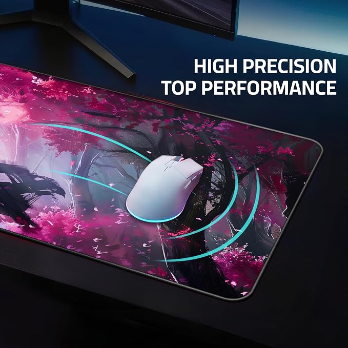 XXL Anime Gaming Mouse Pad 35.4 x 15.7 inch - Water-Resistant | Stitched Edges - Large XL Mousepad for Desk - Gamer Accessories Big Full Deskpad Mat Game Mousepads Deskmat
